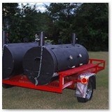 Duel 6' x 30" charcoal wood smokers